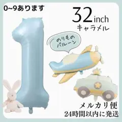 １　ライトブルー　数字バルーン　ナンバーバルーン　誕生日　飾り　1歳　ケーキ
