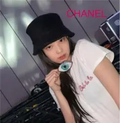 新品 CHANEL シャネル パイル ハット 帽子 ブラック バッグ