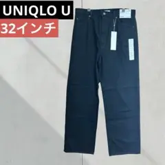 【新品タグ付】UNIQLO U ハイライズボーイフレンドジーンズ 32 ブラック
