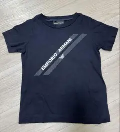 エンポリオアルマーニ　ロゴTシャツ ブラック6Ａ（118cm）