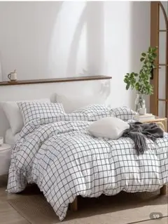 SHEIN 布団カバーセット(掛け布団カバー1枚＋枕カバー2枚) シングル
