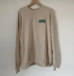 WANIMA ベージュ ロゴスウェット　XL