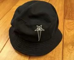 rick owens リックオウエンス　バケットハット　スウェードレザーブラック BUCKET HAT WITH ZIP BLACK - RICK OWENS DRKSHDW(リック