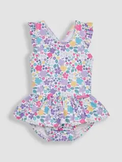 JoJo Maman Bébé フラワープリント水着　オムツ一体型　6-12ヶ月