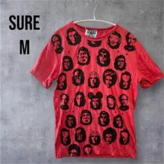 良品■SURE チェゲバラ■クリンクル加工 シワ加工 フェイス Tシャツ S