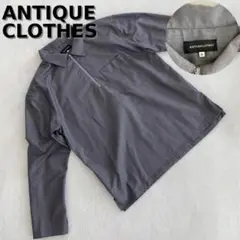 Antiqulothes プルオーバーシャツ グレー 長袖 フロントポケット M