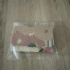 花柄布製名刺入れ ピンク系
