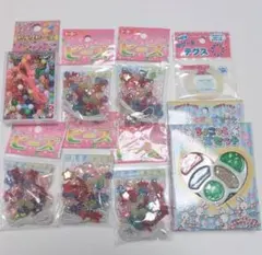 【★新品未開封★】【まとめ売り】カラフルビーズセット 6セット＋のび〜るテグス