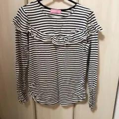 メゾピアノ ボーダーカットソー