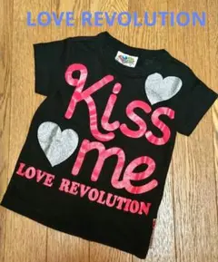 美品 ラブレボ 100cm 半袖 Tシャツ 黒 チビT