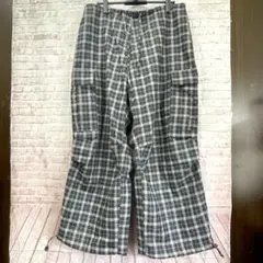 良品　Badhiya　BDU PANTS wool チェック　ウール　F