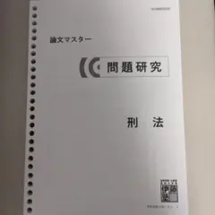 論文マスター 問題研究 刑法