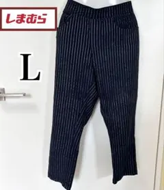 しまむら ストライプ レギンスパンツ