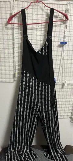 【週末セール】鎖デザイン　オーバーオール　フリーサイズ