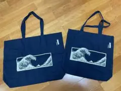 【UNIQLO 】江戸浮世絵トートバッグ　葛飾北斎　エコバッグ　M、L完売品