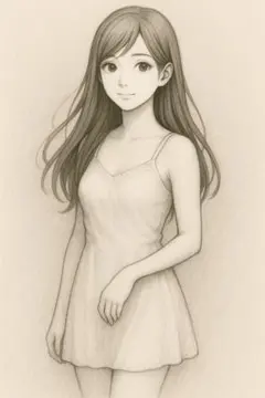 【在庫処分セール】モノクロ 美少女イラスト レトロ プロマイド風 No.130