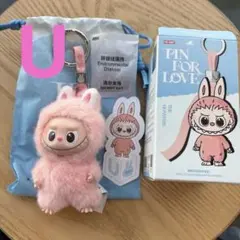 ラブブ LABUBU PIN FOR LOVE LABUBU アルファベットU