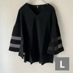 【新品】トップス ブラック Vネック 七分袖 トップス