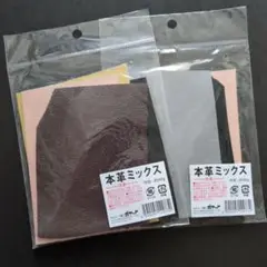 本革ミックス　端切れ約40g×②