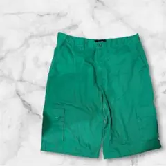 KLAY グリーン ショートパンツ 38 W 春夏秋　大きいサイズ　ビッグサイズ
