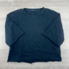 $ ZARA ブラック 五分袖 Tシャツ S
