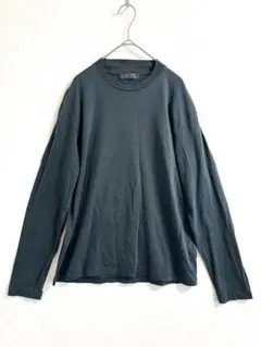 ナノユニバース　長袖　Tシャツ ダークグリーン Mメンズ　綿　コットン