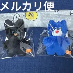 mojojojo マスコットぬいぐるみ3 青　ネコ クロうさぎ
