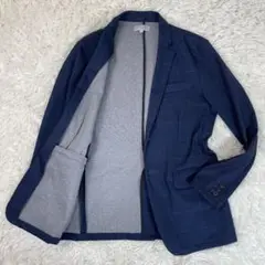 美品 アバハウス サマージャケット テーラード ネイビー チェック ストレッチ