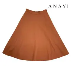 12T658☆ ANAYI フレア ミディ ひざ丈スカート 秋冬 爽やか 36