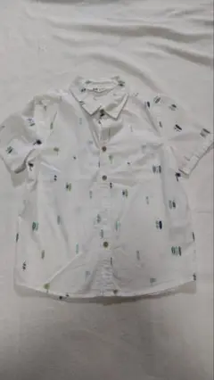 H&M ボタニカルプリント 半袖シャツ 120　ヤシの木　サーフボード　キッズ