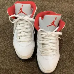 NIKE AIR JORDAN 5 RETRO PS FIRE RED 19㎝