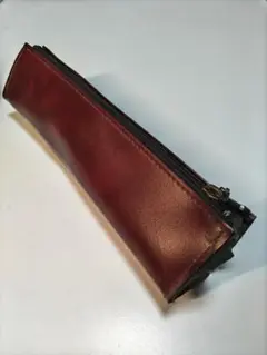 ペンケース・合皮性・ブラウン