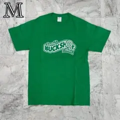 企業T　Tシャツ　グリーン　メンズ　M　プリントロゴ　半袖　コットン