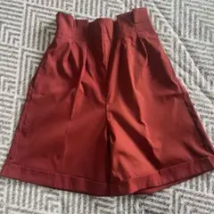 backnumber 赤 プリーツ ショートパンツ サイドポケット