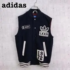 s0009 adidas アディダス バッジボンバーベスト ネイビー S