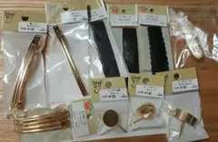 ヘアアクセサリー　土台セット ゴールド