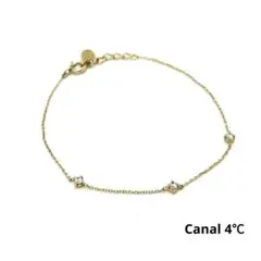 Canal 4℃ シルバーブレスレット スリーストーンモチーフ