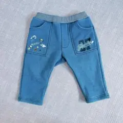 スラップスリップ　SlapSlip 裏起毛宇宙モチーフ刺繍付きパンツ 80cm