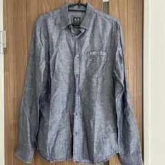 Armani Exchange ダークブルー長袖シャツ