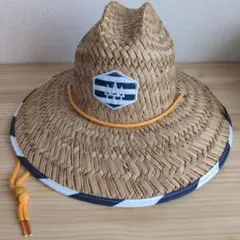 HEMLOCK Straw Hat 麦わら帽子 ネイビー/ホワイト