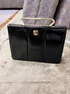 ブラックレザー パーティーバッグ