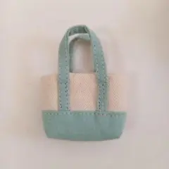 ミニトートバッグ ミントグリーン　22cmドール用