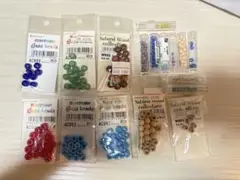 メルヘンアート等 まくらめガラスビーズと木製ビーズセット