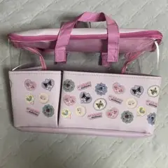 netflixシリーズ 大きなポッケ付きバスケット　ピンク