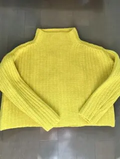 mich イエローニット タートル ショートニット