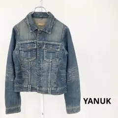 Ci22 ヤヌーク デニムジャケット ジージャン ケミカルウォッシュ P S程