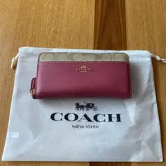 最終値下げ‼︎訳ありCOACH コーチ 長財布　袋付き