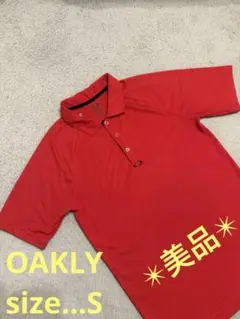 ✴︎美品✴︎ オークリー　赤　S 半袖　ポロシャツ　ゴルフ　ウェア