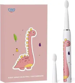 電動歯ブラシ 子供用 かわいいキリン柄 usb充電式 替えブラシ2本