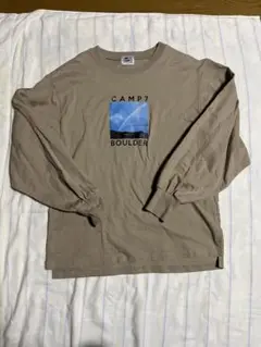 CAMP7 ベージュ 長袖カットソー　Lサイズ